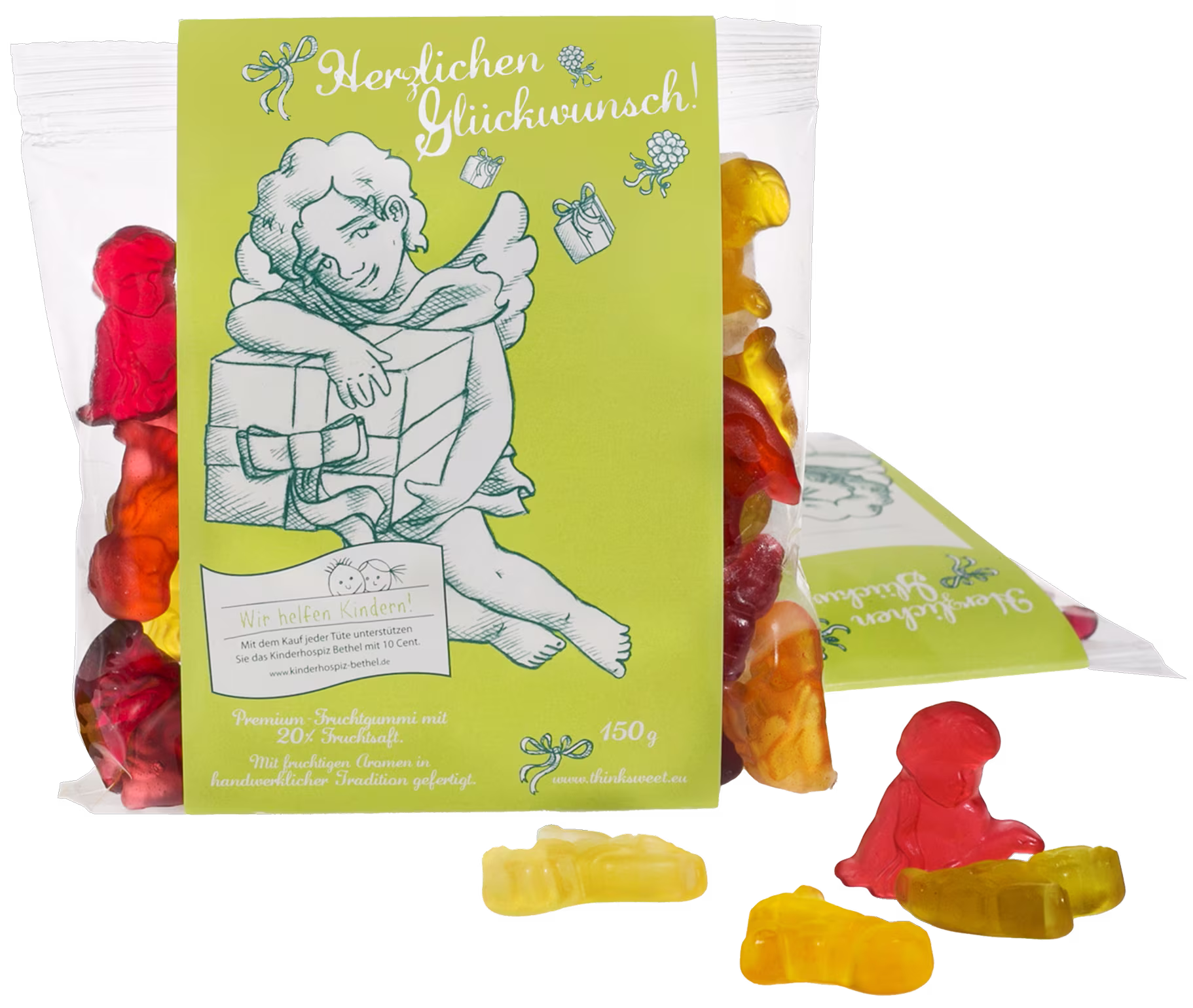 think sweet produktbild engel fruchtgummi glueckwunsch